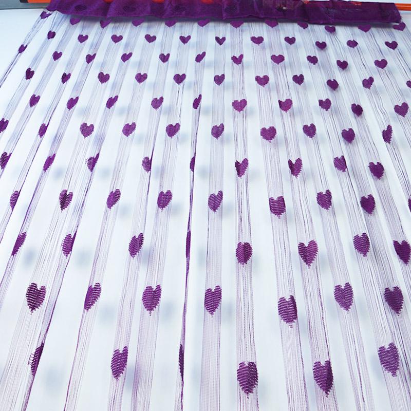 Kup 100*200 Cm romantyczne zasłony sznurkowe w kształcie serca do