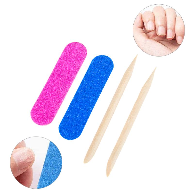 Buy 50Pcs/Set Nail Cleaning Care Kit Disposable Mini Nail File Sticks Nail Art Tool at