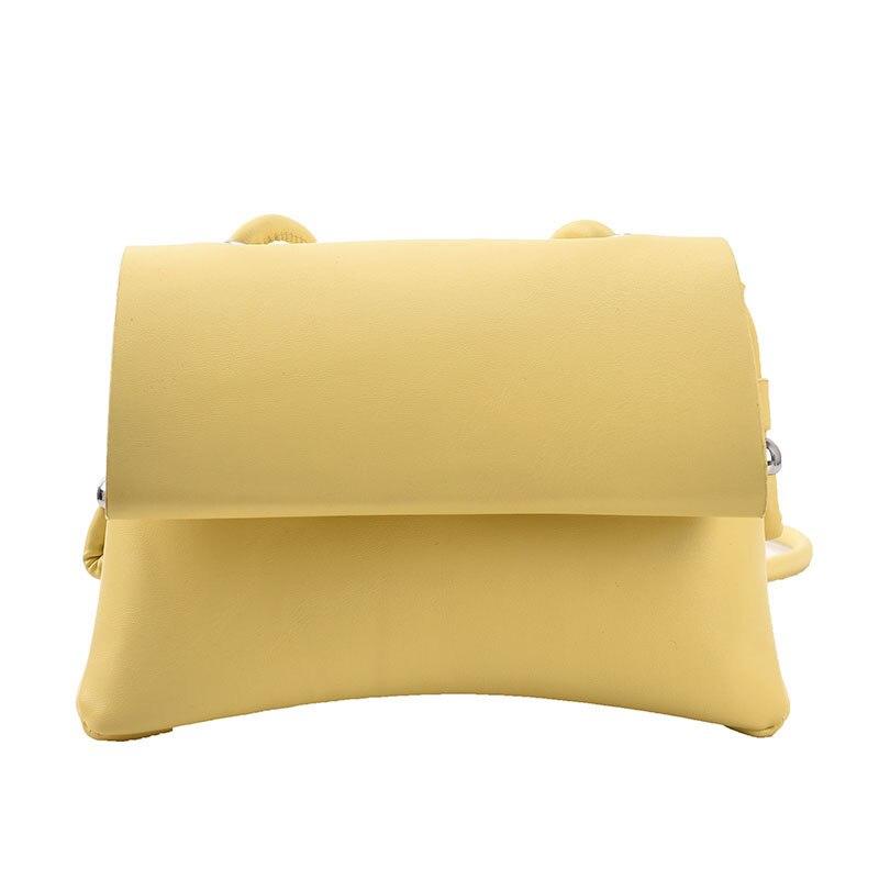 Cheap Women Messenger Bag Solid Color Flap Minimalist Casual Leather