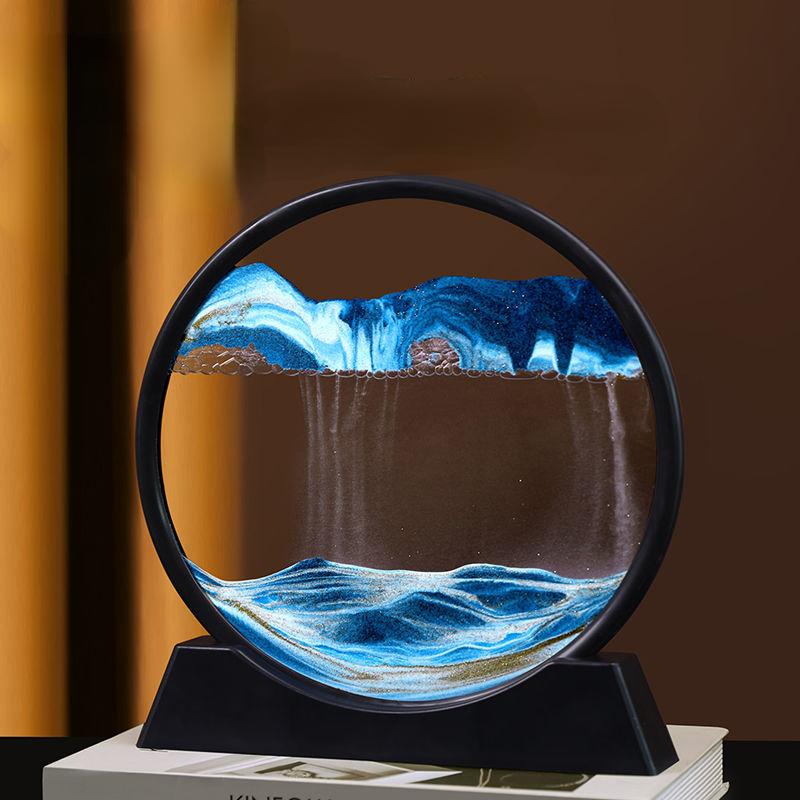 Cheap Creative 3D Quicksand Painting Hourglass Decoration Table Top