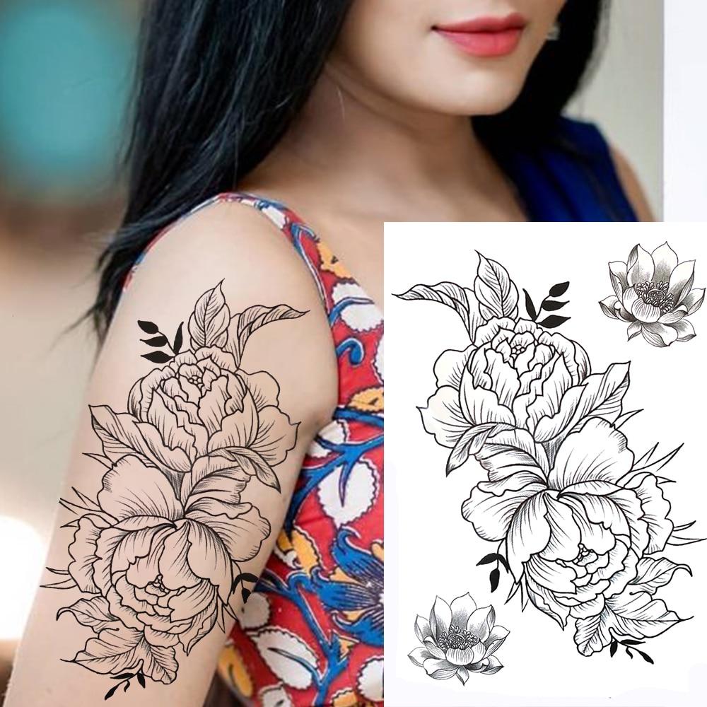 3D Vintage Rosa Peonia Piuma Luna Tatuaggi Temporanei Per Donna Ragazza Fiore Nero Cervo Gatto Tigre Tatuaggio Adesivo Falso Sexy Tatoo Acquista In Modo Economico — Spedizione Gratuita, Recensioni Reali Con Foto — 1000_x_1000_jpg