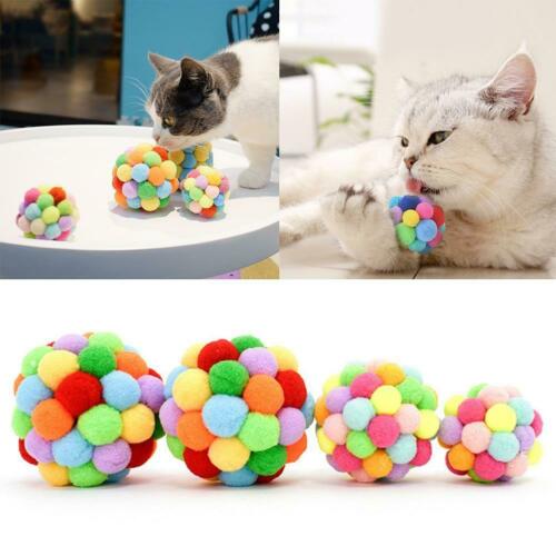 Buy Funny Soft Kitten Cat Toy Plush Ball Pet Dog Toys Balls Interactive