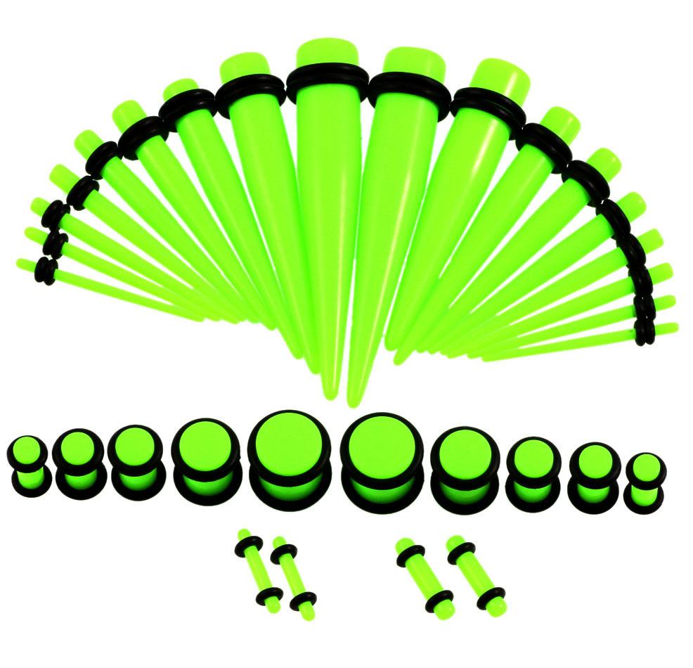 Kaufe 36 Stück Silikon Ohrmesser Kegel Und Plug Stretching Kits Flesh Tunnel Body Piercing