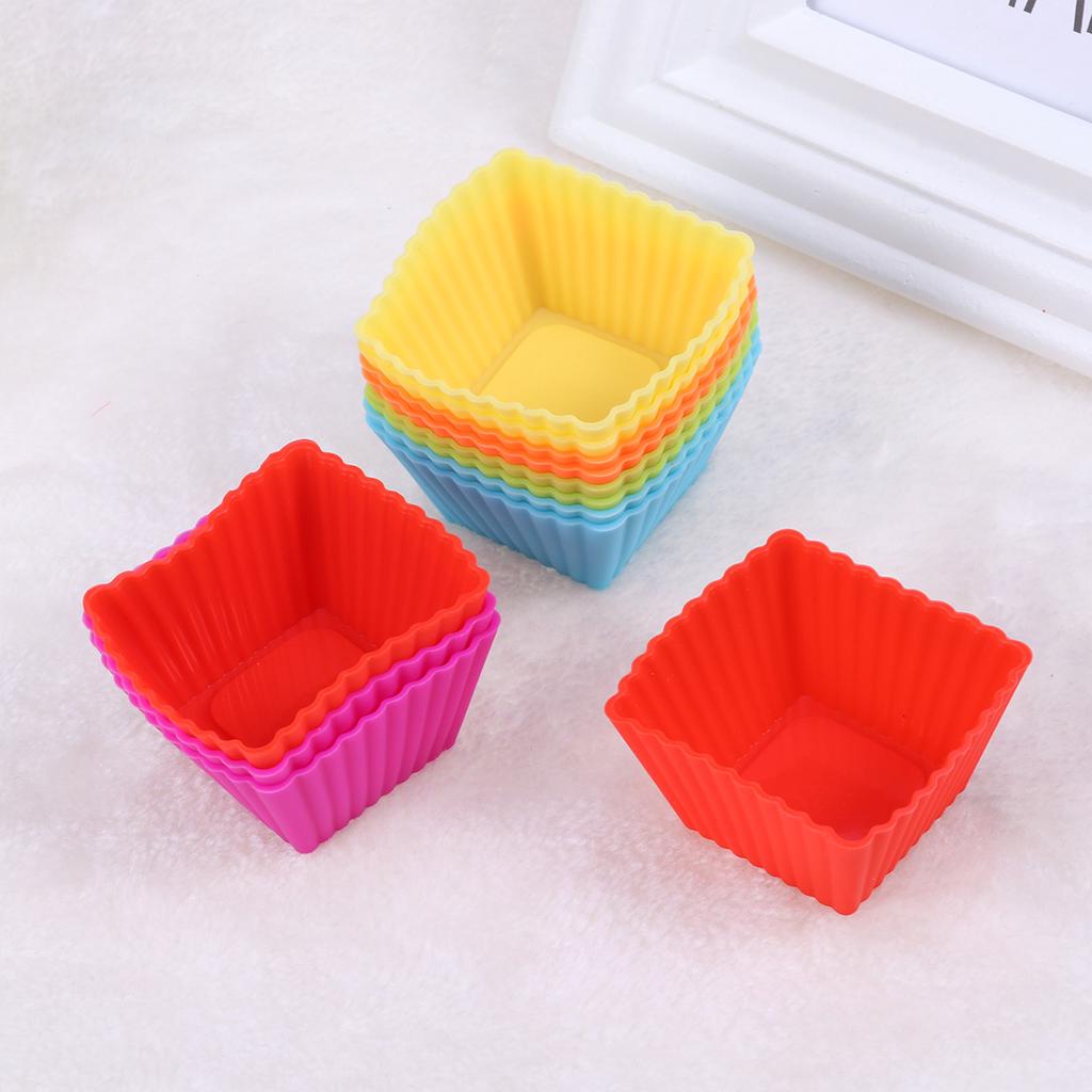 Buy 12pcs Muffin Baking Cups Nonstick Reusable Washable Baking Cups