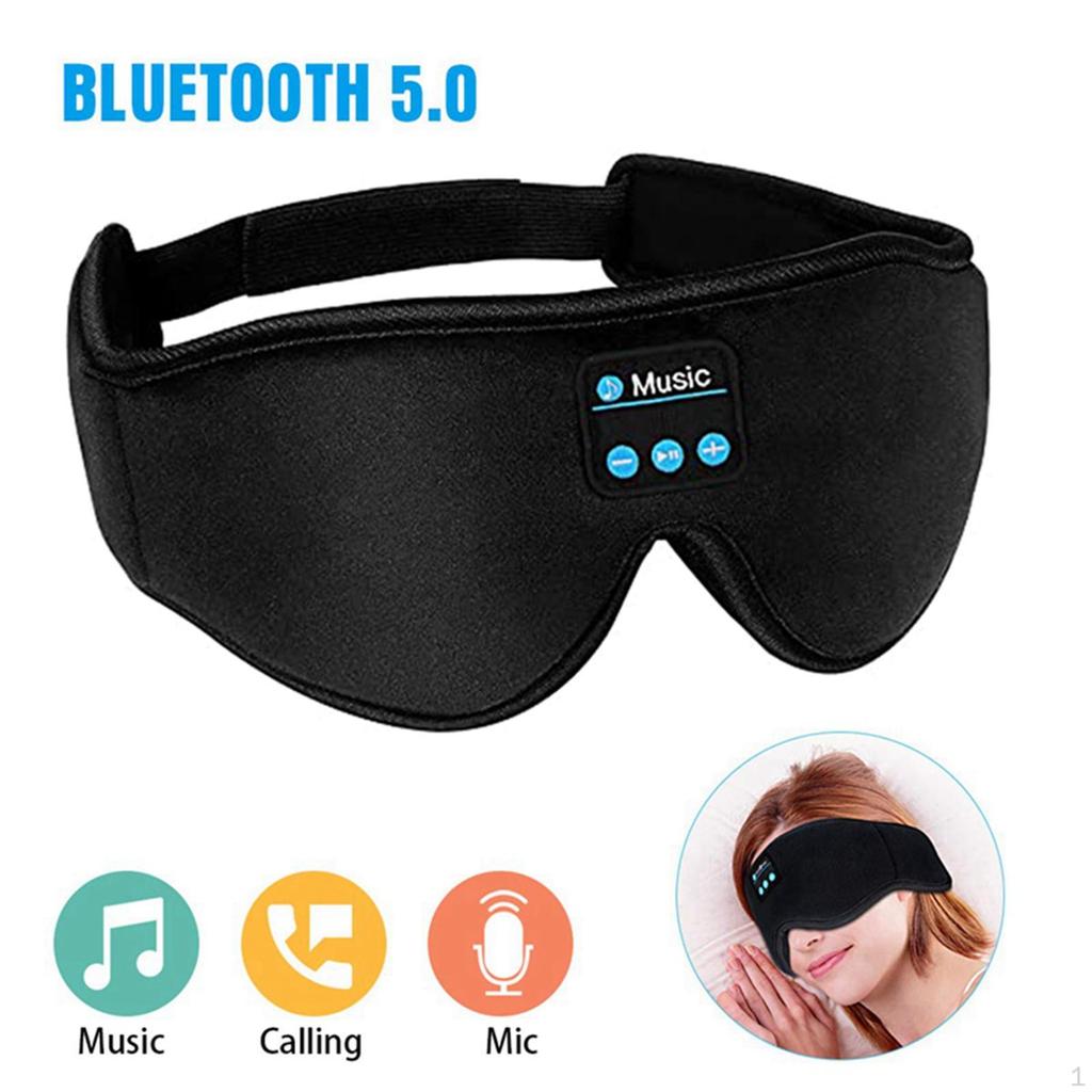 Cheap Sleep Headphones Bluetooth 5.0 Eye Mask, Built in Speaker
