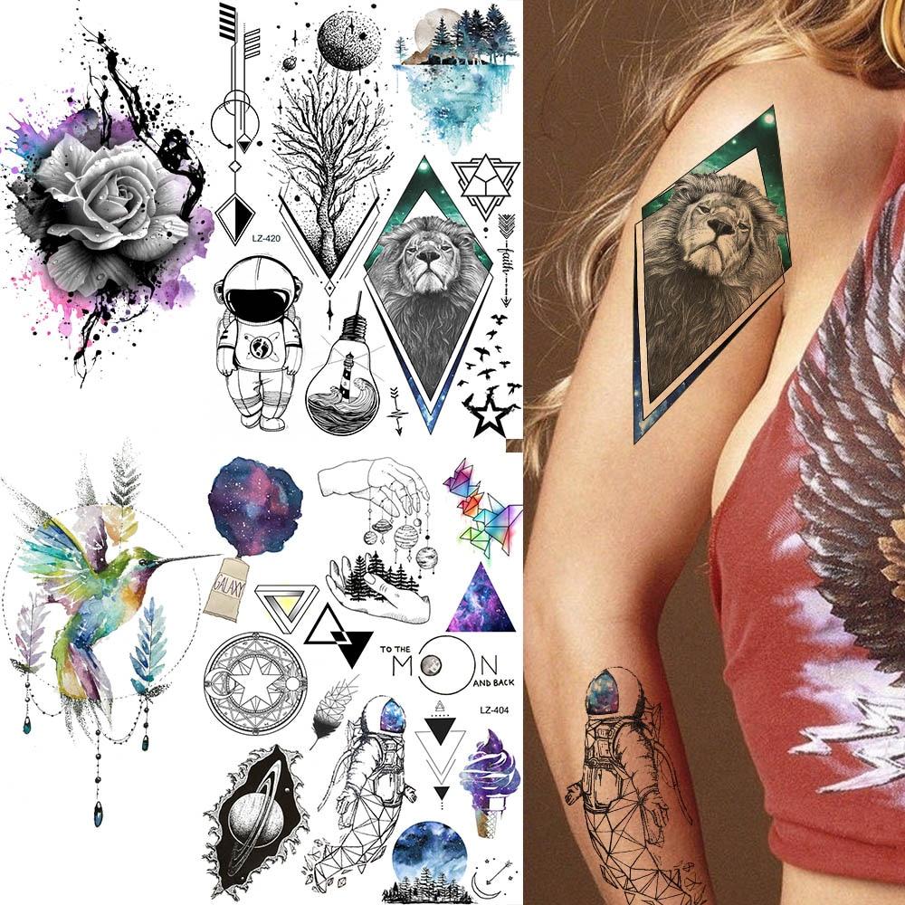 Buy Flash Lion Mountain Black Tree Moon Wrist Tattoos Temporary Women Men Ankle Tattoo Stickers Body Arm Art Tatoos Adhesive Custom At Affordable Prices — Free Shipping, Real Reviews With Photos — Joom 1000_x_1000_jpg