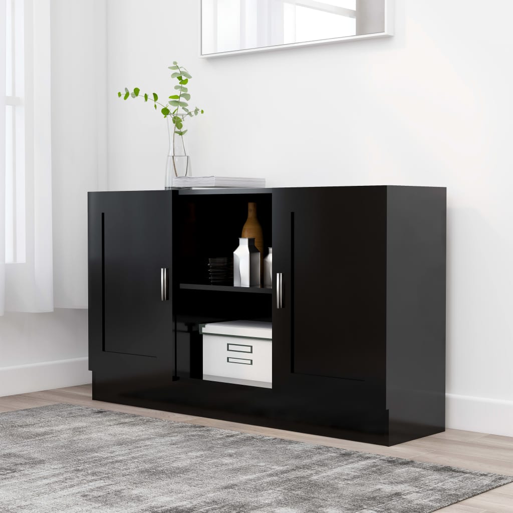 Buy Sideboard Black 120x30.5x70cm Chipboard at affordable prices — free