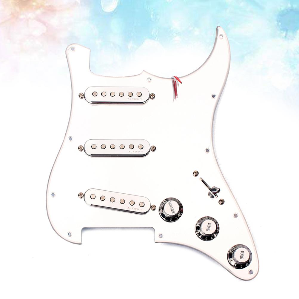 3 Ply SSS Prewired Loaded Electric Guitar Pickguard Alnico V