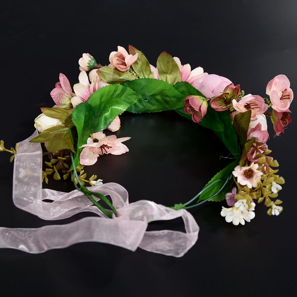 Buy Women Boho Wedding Party Beach Flower Hair Garland Crown Headband
