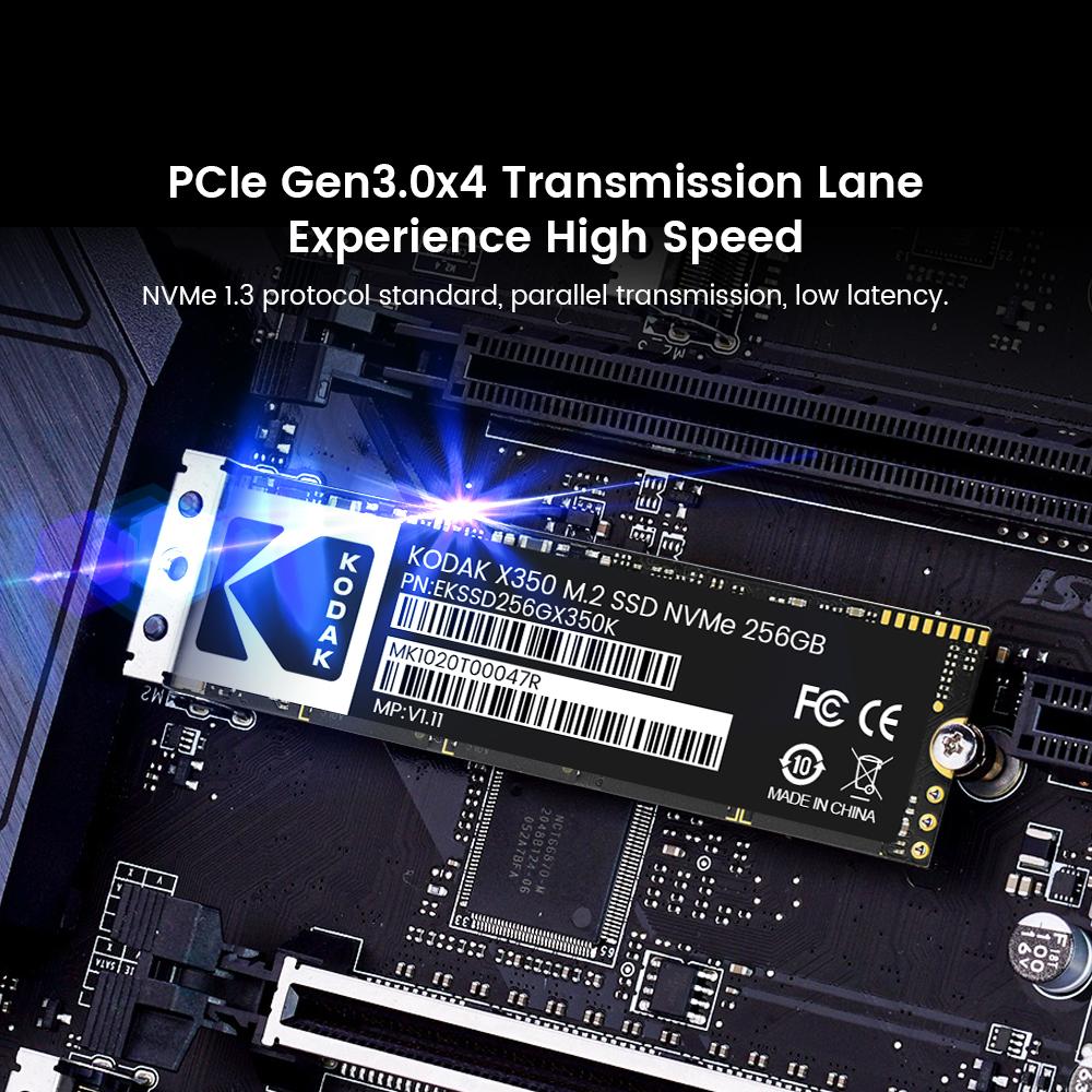 Kodak X350 SSD PCIe Gen3 X4 NVME 128GB 256GB 512GB 1TB Solid State