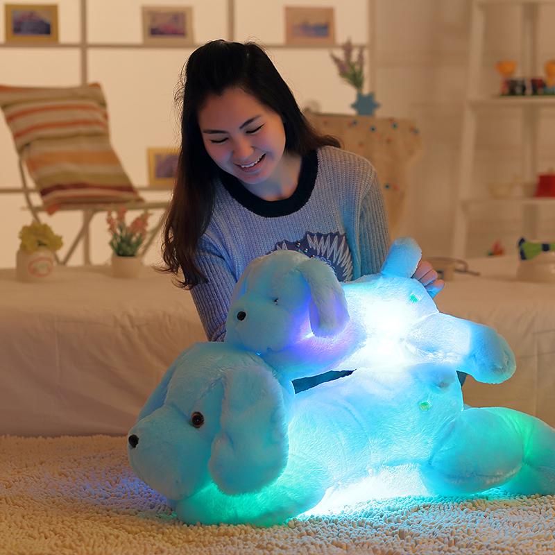 Buy 50cm Luminous Dog Plush Doll Colorful LED Glowing Dogs Children