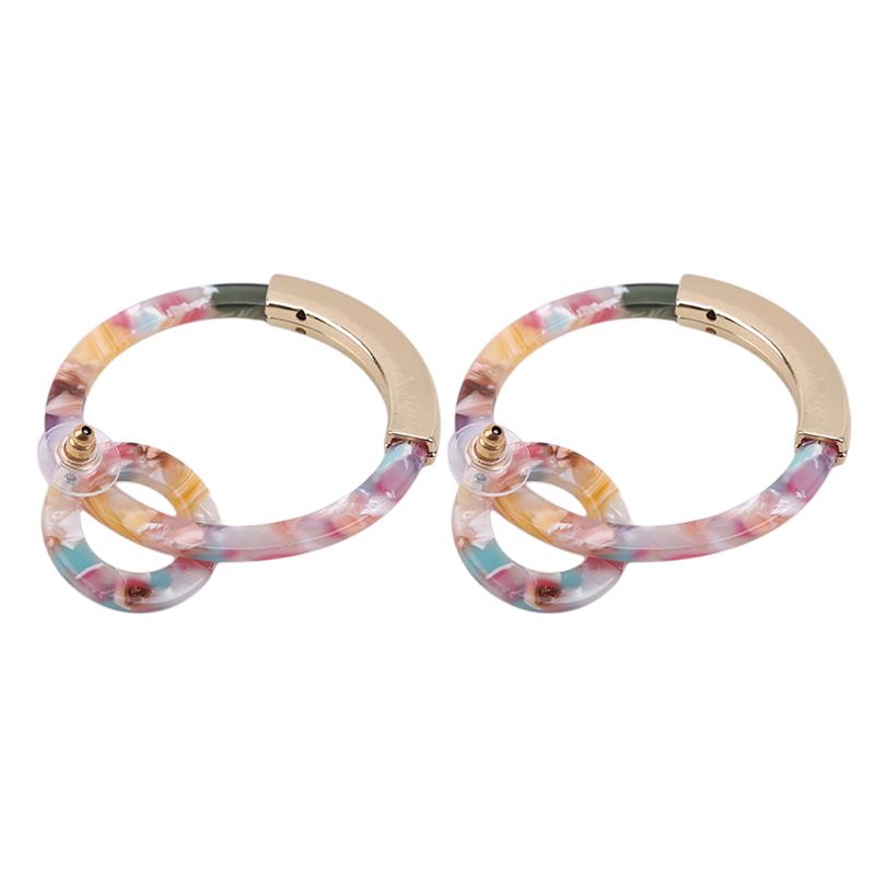 Buy Fashion Colorful Leopard Acrylic Dangle Earring Women Round