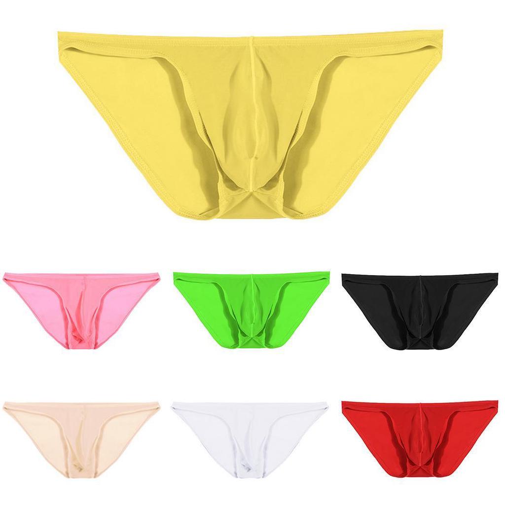 Hommes Sexy Transparent Slips Nylon Ice Silk Transparent UltraMince