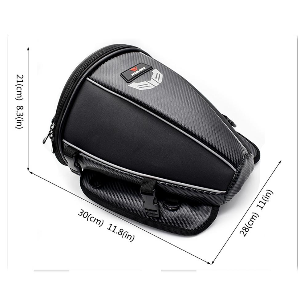 WOSAWE Motorcycle Tail Back Bag Dirt Bike Seat Luggage Shoulder Bag
