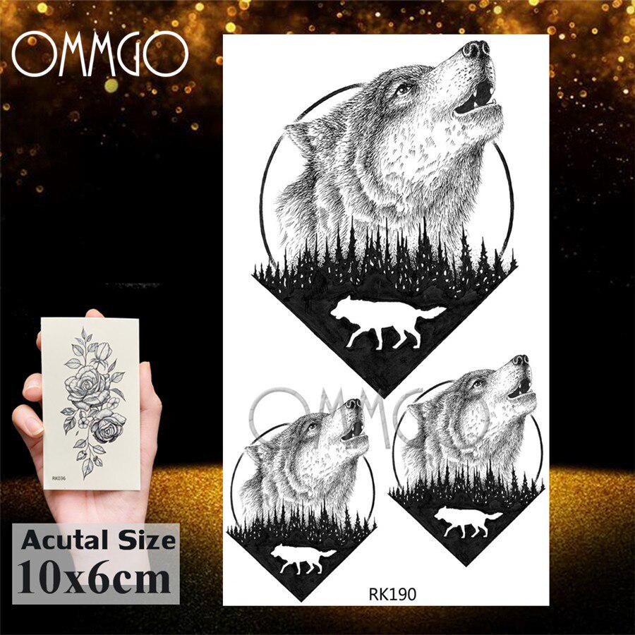 Compre Geometric Wolf Temporary Tattoos Sticker Black Small Fake Tattoo Body Art Forest Pine Tree Tattoos Barato — Frete Grátis, Avaliações Reais Com Fotos — Joom 900_x_900_jpg