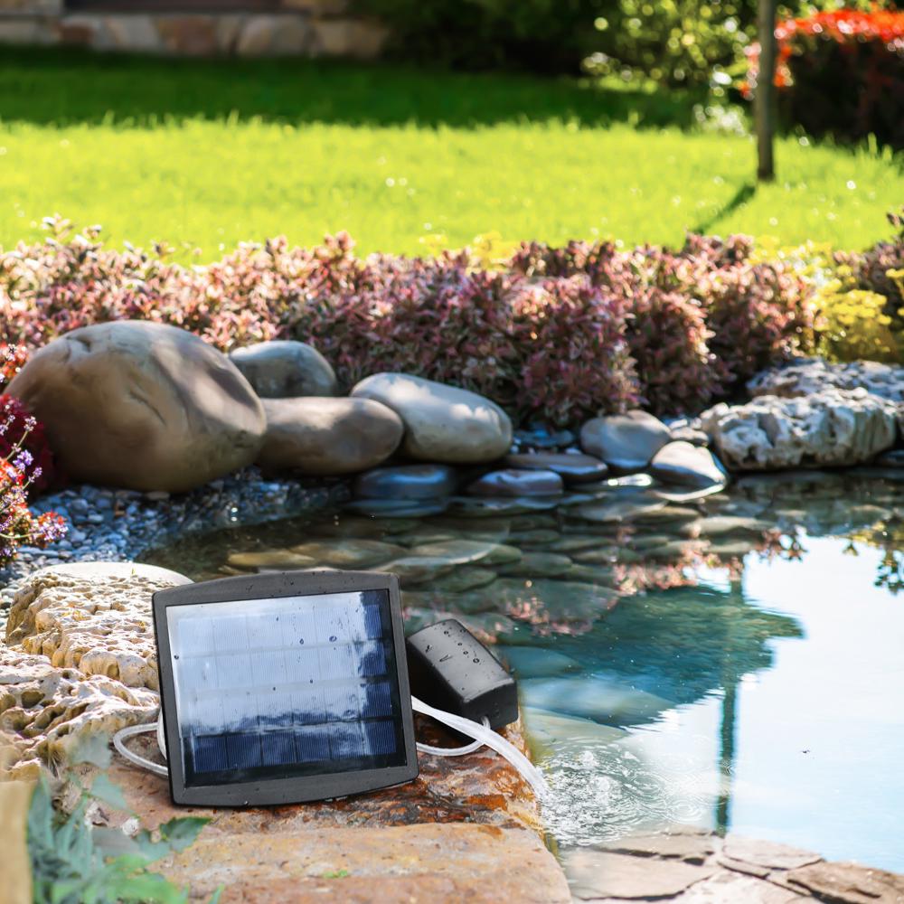 Buy Solar Fish Tank Oxygen Pump Oxygenator Aquarium Oxygen Aerator Pond