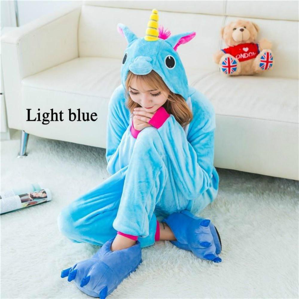 Cheap Animal Unicorn Onesies Kigurumi Pajamas Set Adult Unisex Costume