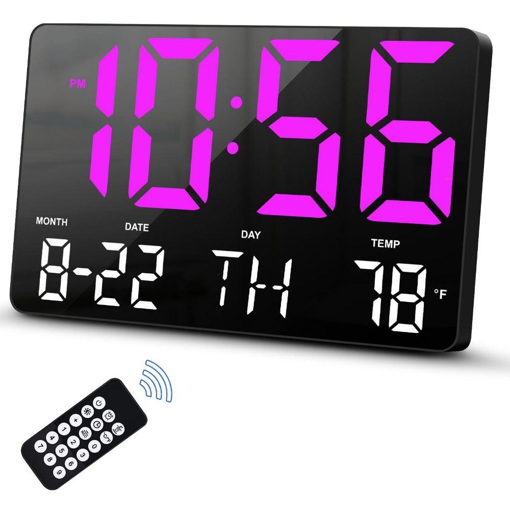 Large Display Electric Alarm Clock with Remote Control Table Clock LED