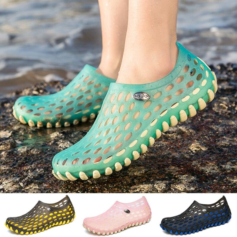 Newest Summer Women Beach Shoes Outdoor Beach Walking Shoes Female Hollow Out Jelly Garden Shoes