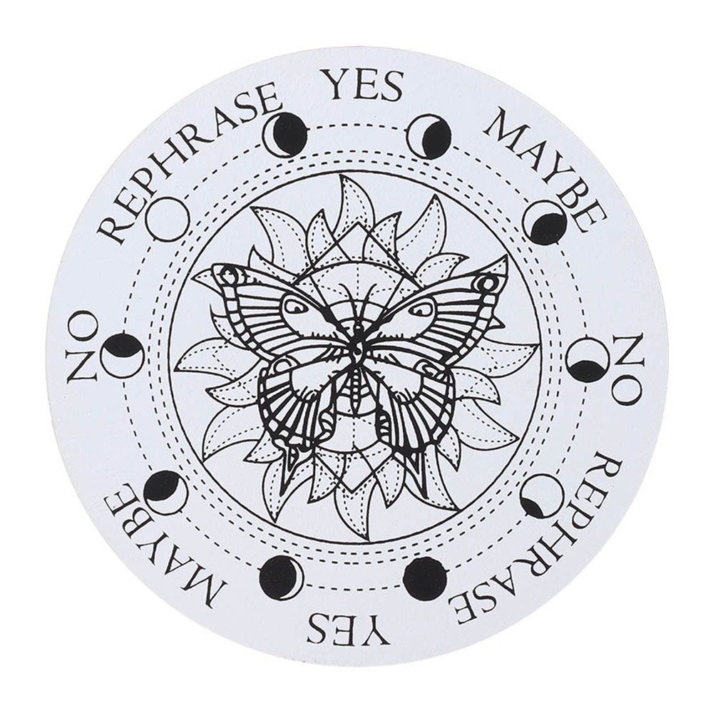 Cheap Sun and Moon Pendant Pendulum Wooden Pendulum Board Black White Color Slice Wood Base Cat