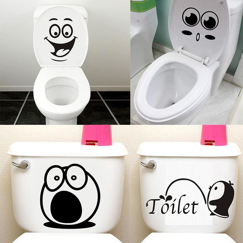 Buy 1pc 3D DIY Creative Funny Bathroom Wall Stickers Room Decoration Removable Toilet Sticker