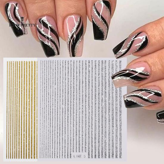 Stylish Nail Decals Nails Ornaments Bendable Long Lasting Nail Design