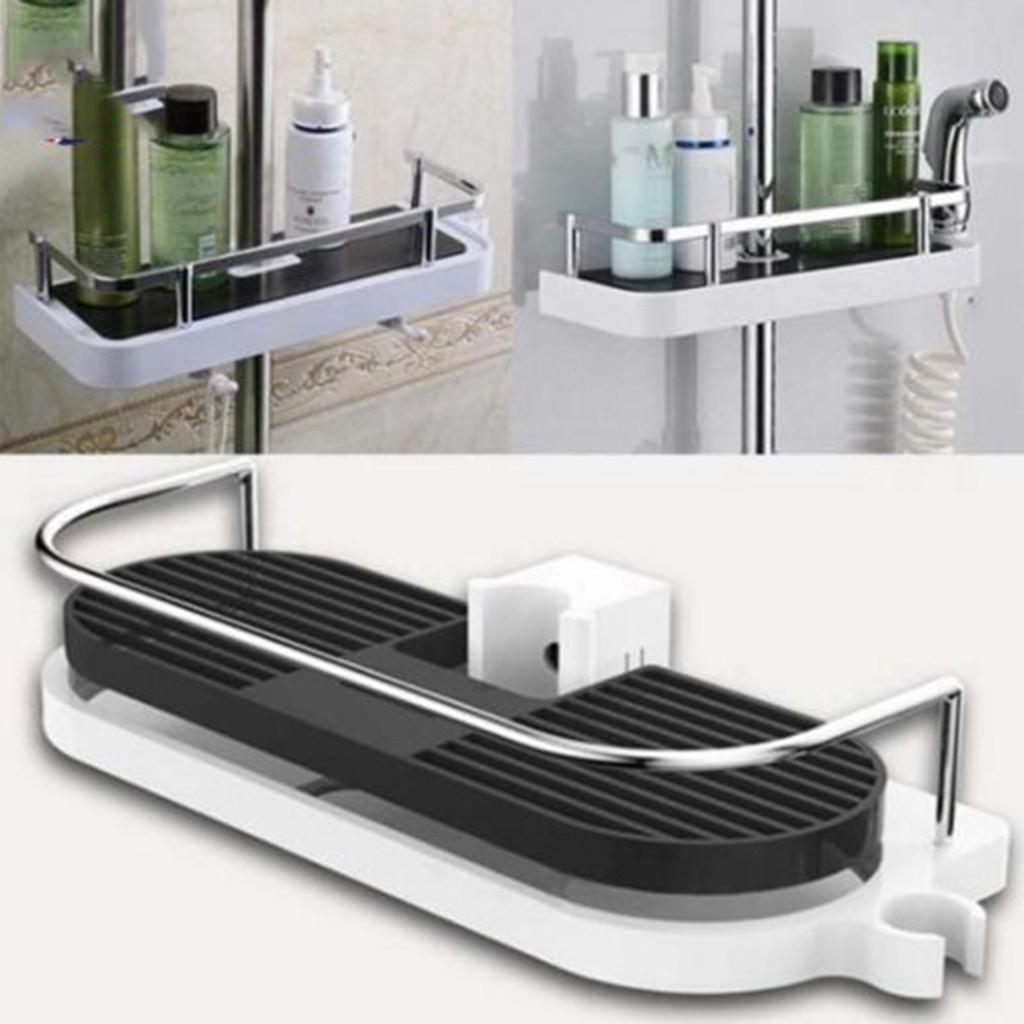 Largre Bathroom Pole Shelf Shower Storage Caddy Rack Organiser Tray