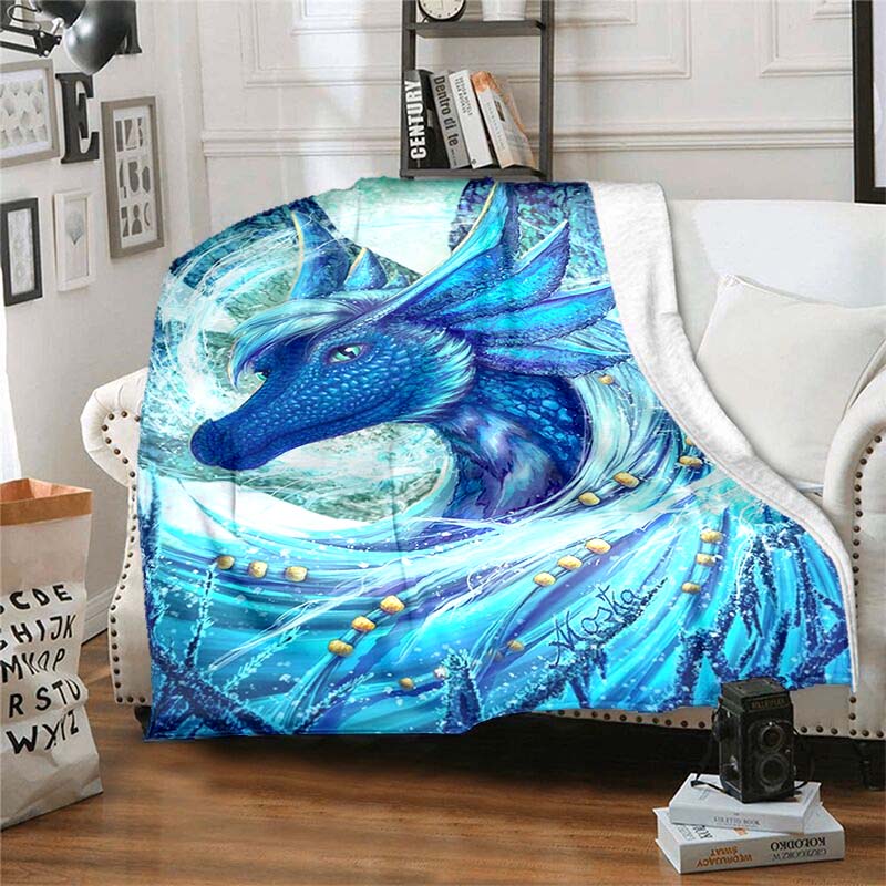 Cheap Dragons Chinese Blanket Magic Decoration Breathable Super Soft