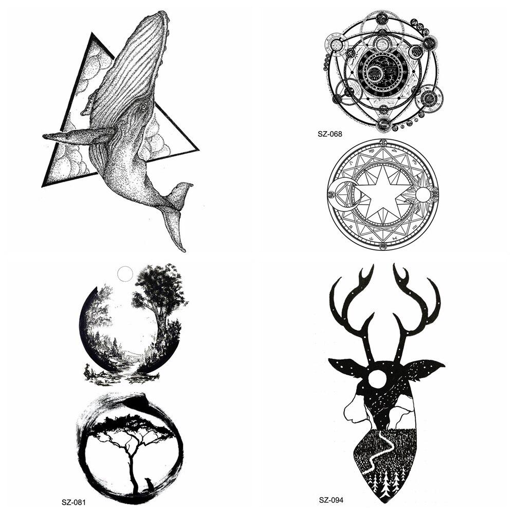 Buy Black Compass Temporary Tattoo Fake Small Geometric Whale Deer Tatoos Sticker For Women Men Body Art At Affordable Prices — Free Shipping, Real Reviews With Photos — Joom 1000_x_1000_jpg