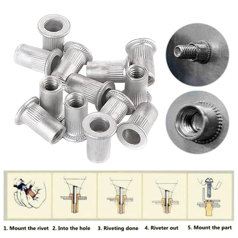 Buy 150pcs Aluminum Rivet Nuts Kit Nutsert M3 M10 Combination