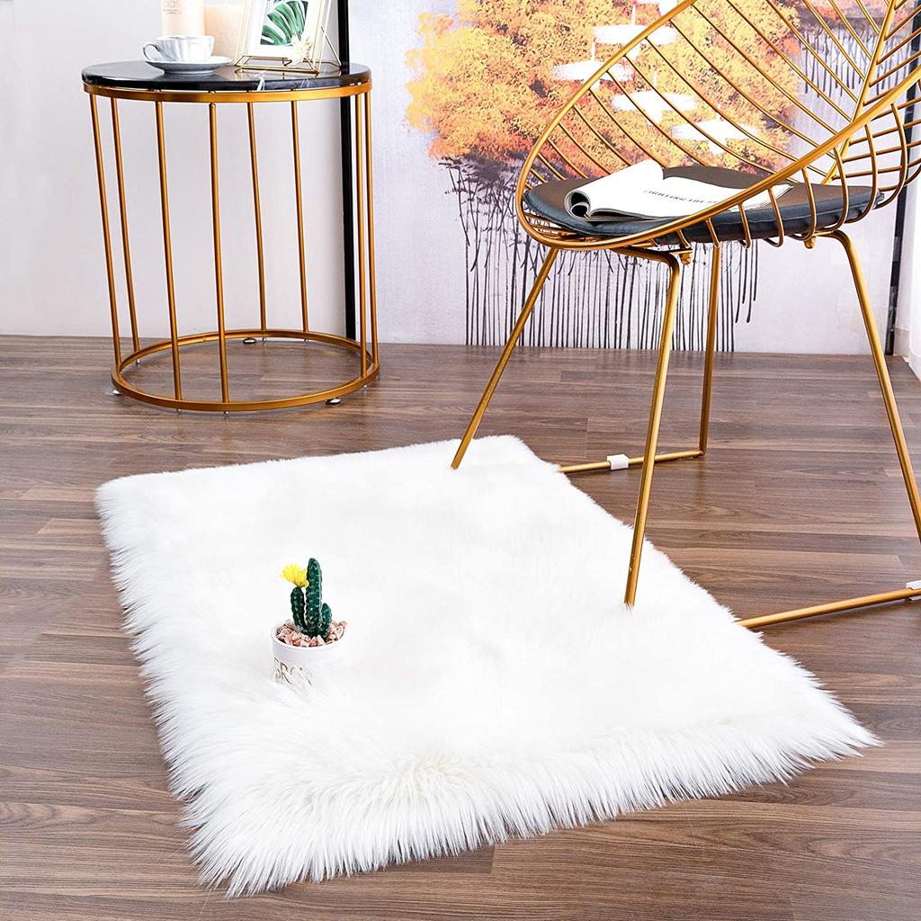 Buy Super Soft White Fluffy Rug Faux Fur Area Rug,Fur Rugs for Bedroom