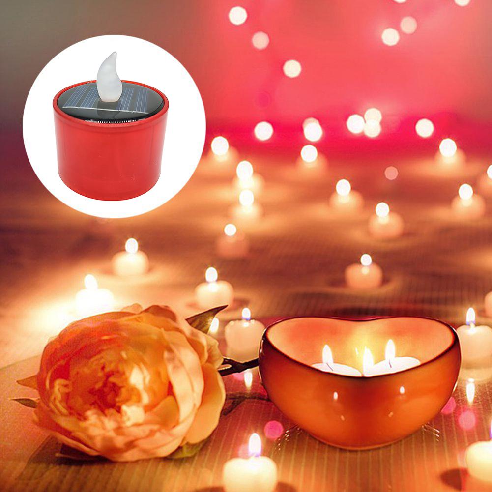 LED Candle Light 6Pcs Simulated Candle Led Light Solar Lamp Tea Light Wedding Party Decoration