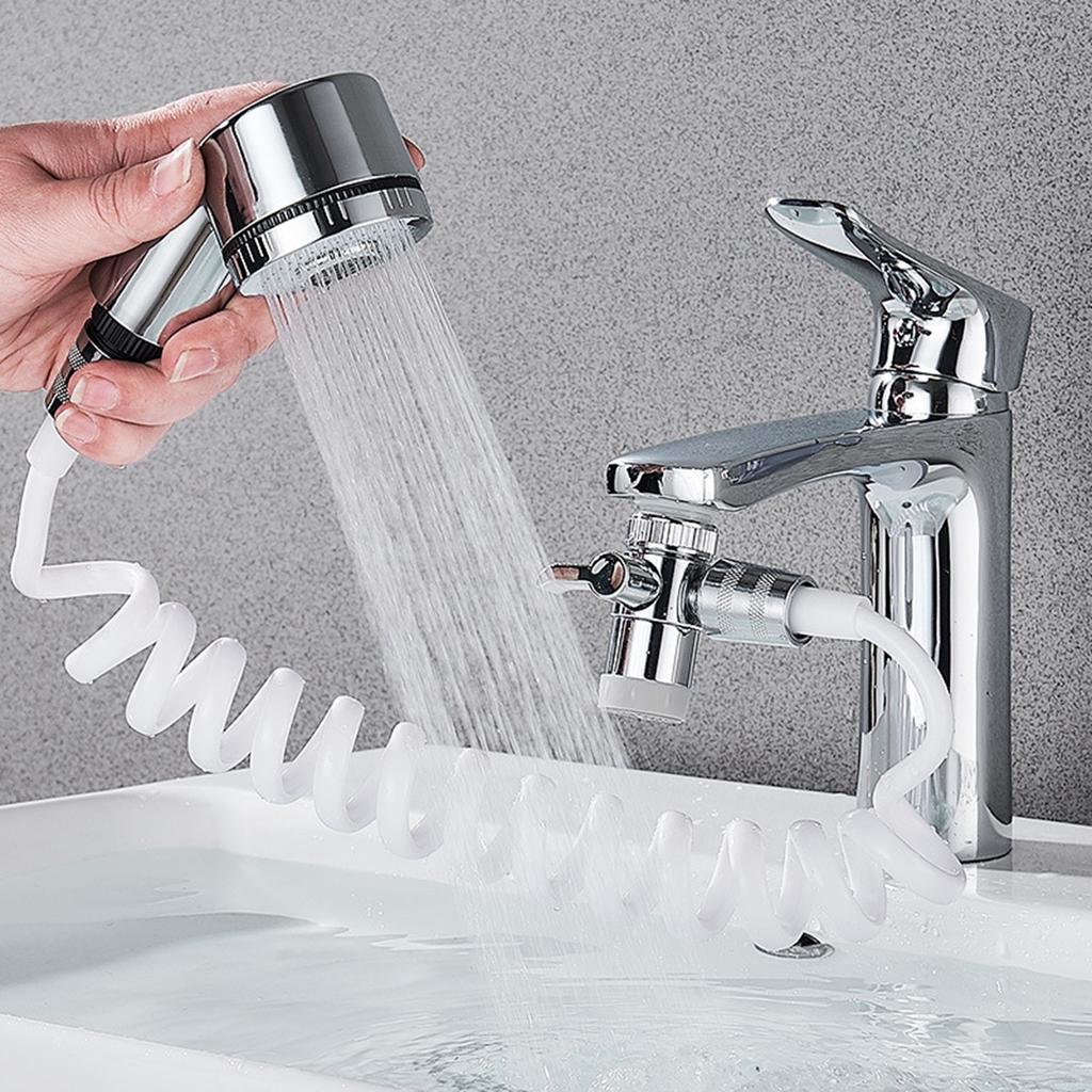 Buy 1 Set Stainless Steel Bathroom Sink Faucet Sprayer Set Pull Out