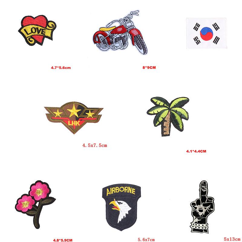 Buy Heart Flowers Stickers for Clothes Large Embroidery Biker Patches