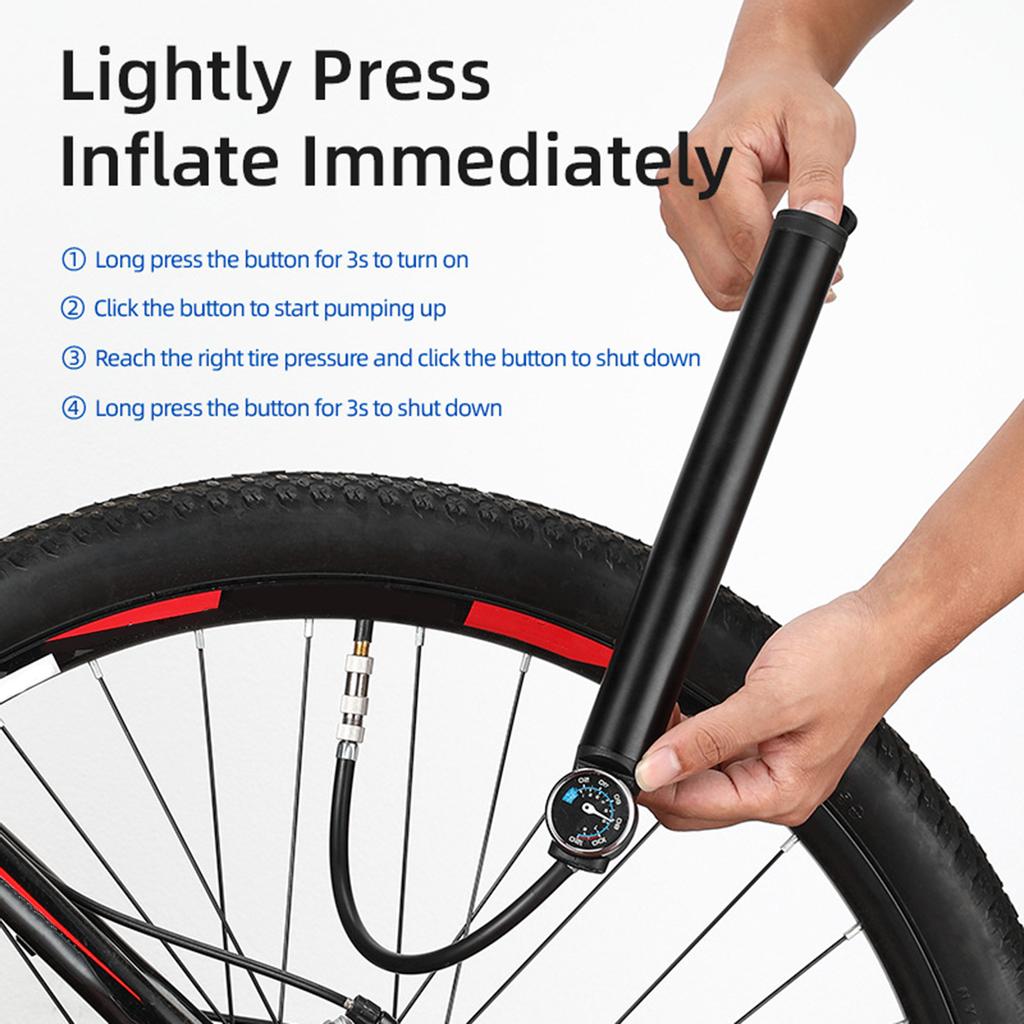 Buy Bicycle Electric Air Pump High Pressure Road Mountain Bike Real