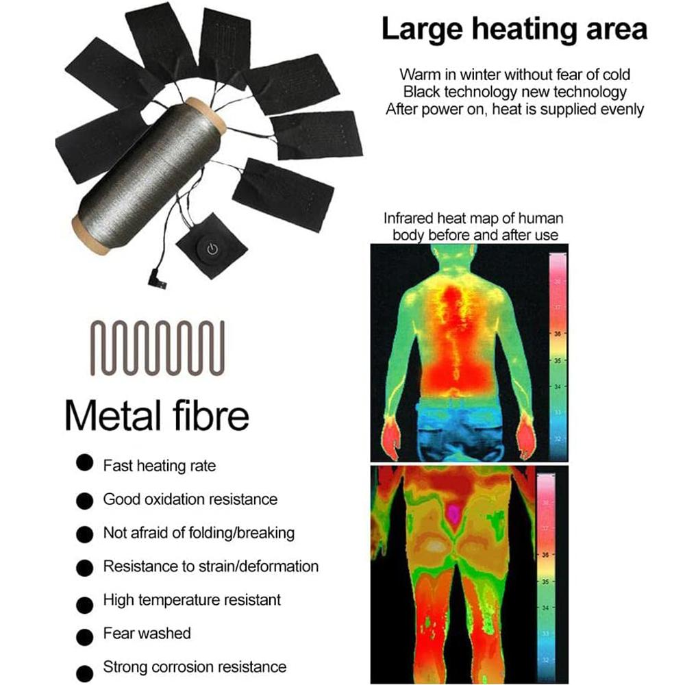 Buy Heated Sleeping Bag Liner 5 Heating Zones Ultralight Camping Travel