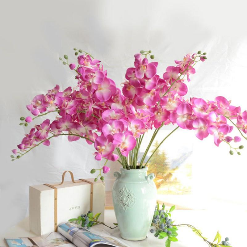 DIY Artificial Butterfly Orchid Silk Flower Bouquet Phalaenopsis