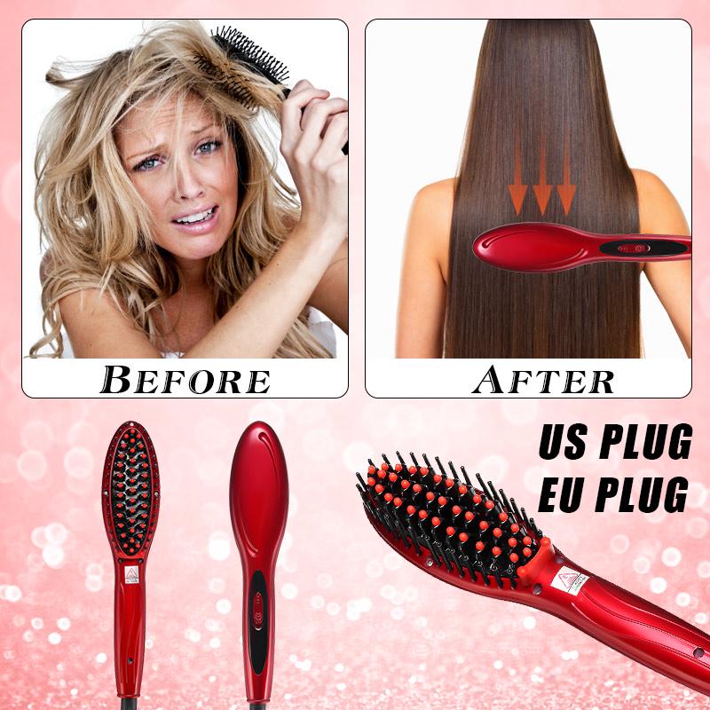 Buy Electric 360° Rotatable Women Ceramic Hair Straightener Anion Brush