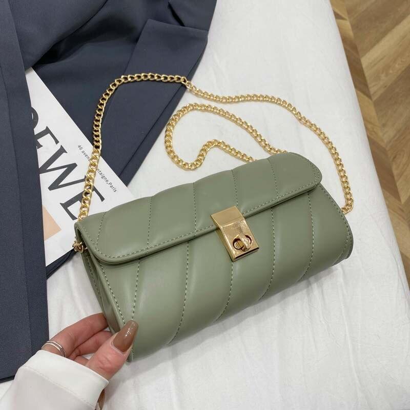 Satın alın Fashion V Embroidery Thread Design Shoulder Bags For Women