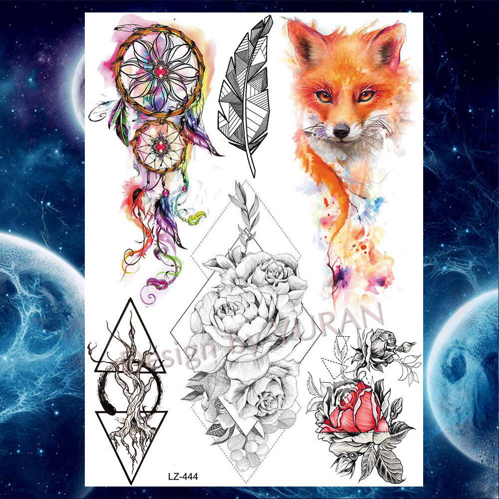Buy 1Pc Watercolor Rose Flower Wolf Temporary Tattoos Stickers Women Fox Tattoo Fake Waterproof Tatoos At Affordable Prices — Free Shipping, Real Reviews With Photos — Joom 1000_x_1000_jpg
