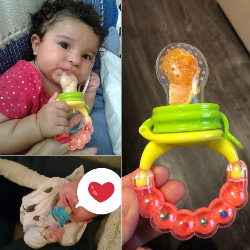 Buy Baby Pacifier Food Feeder Baby Bite Pacifier Fruits Vegetable Food Supplement Silicone Baby