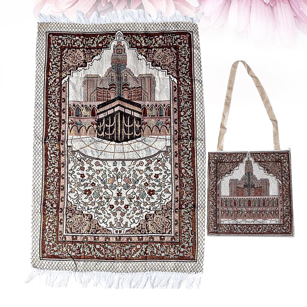 Buy 1pc Muslim Prayer Rug Cotton Yarn Worship Rug Portable Carpet Prayer Mat for Meditation