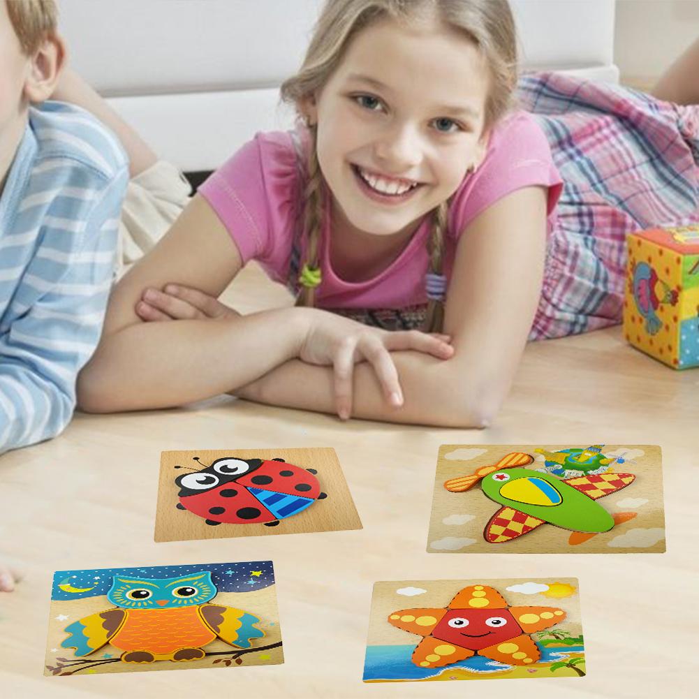 Buy 3D Wooden Puzzle Game Jigsaw Educational Toys for Toddlers Kids at