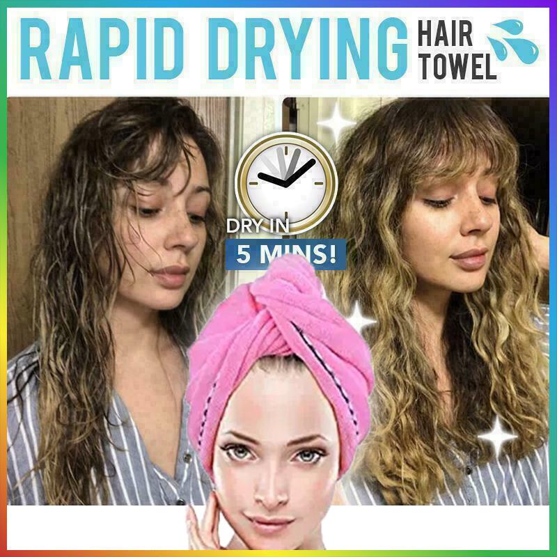 Buy Rapid Fast Drying Hair Towel Soft Thick Absorbent Shower Hat Hair