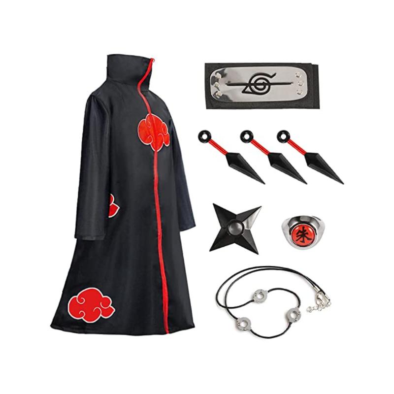 Akatsuki Itachi Costume Cape Cosplay Akatsuki Uchiha Itachi Headband