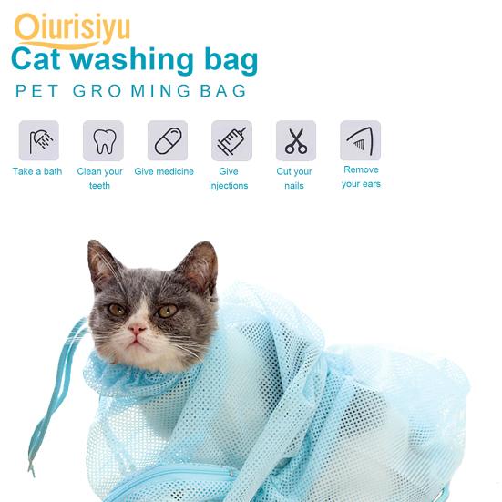 Cheap Cat Washing Bag Antiscratch Mesh Bathing Bag Pet Cleaning