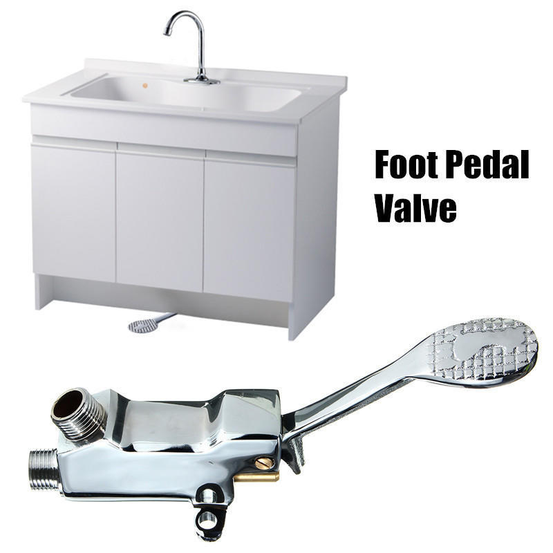 Faucets Single Floor Foot Pedal Control Switch Valve Faucet Automatic