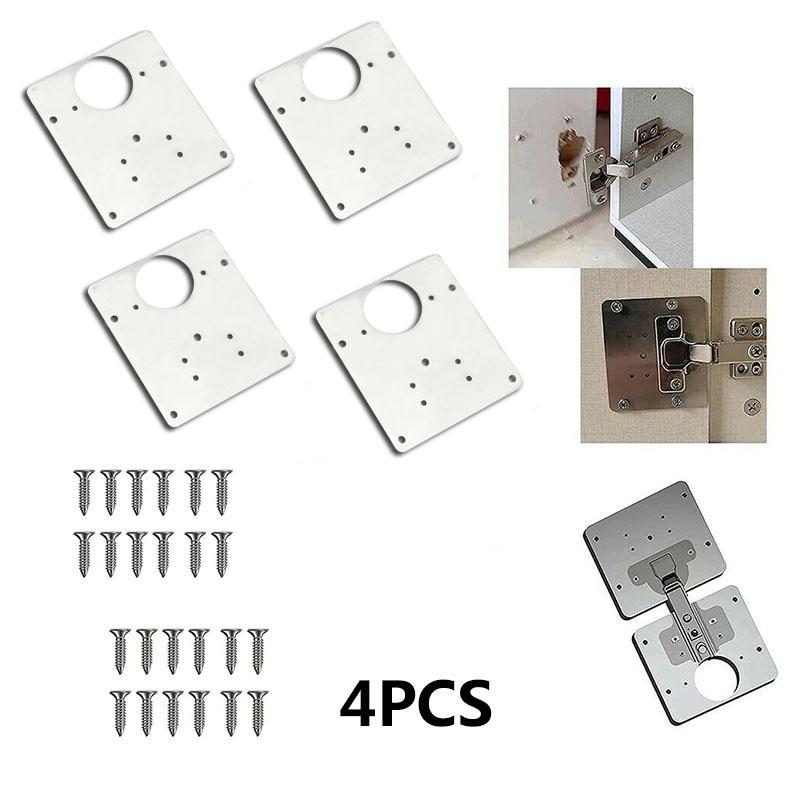 Cheap 4Pcs Hinge Repair Plate Kitchen Unit Cupboard Door Repair Mount