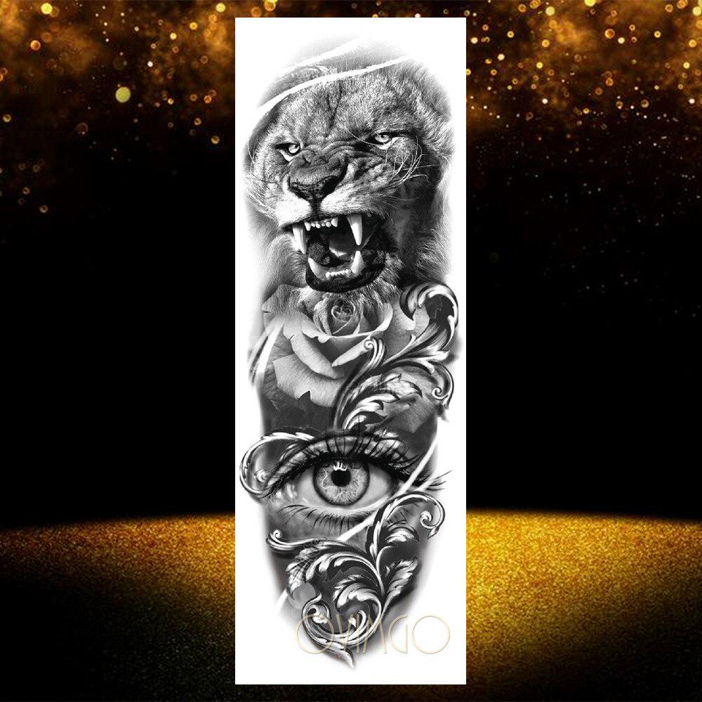 Feroce Re Leone Full Arm Tatoos Sticker Fake Black Wolf Temporary Tattoos Sleeve For Men Women Acquista In Modo Economico — Spedizione Gratuita, Recensioni Reali Con Foto — Joom 1000_x_1000_jpg