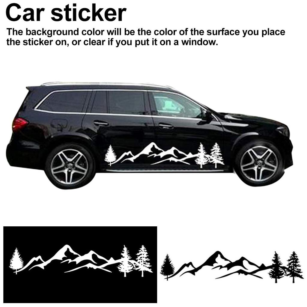 Buy Car Decor PET Reflective Forest Car Sticker Black White Tree